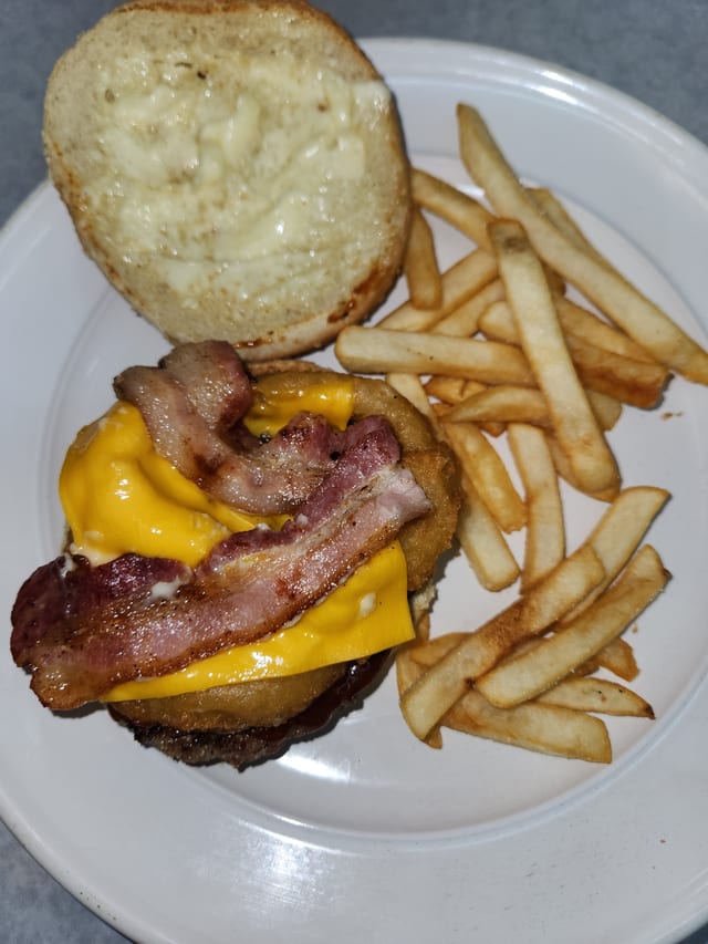 Double Bacon Cheeseburger Sandwich.