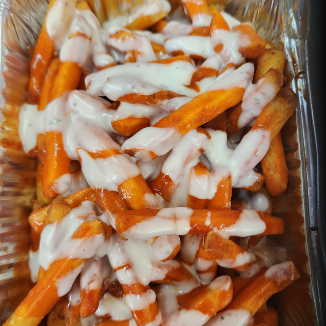 Buffalo French Fries with Ranch.
