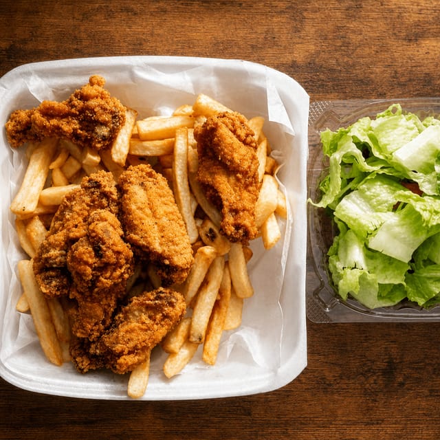 Chicken Wing Dinner.