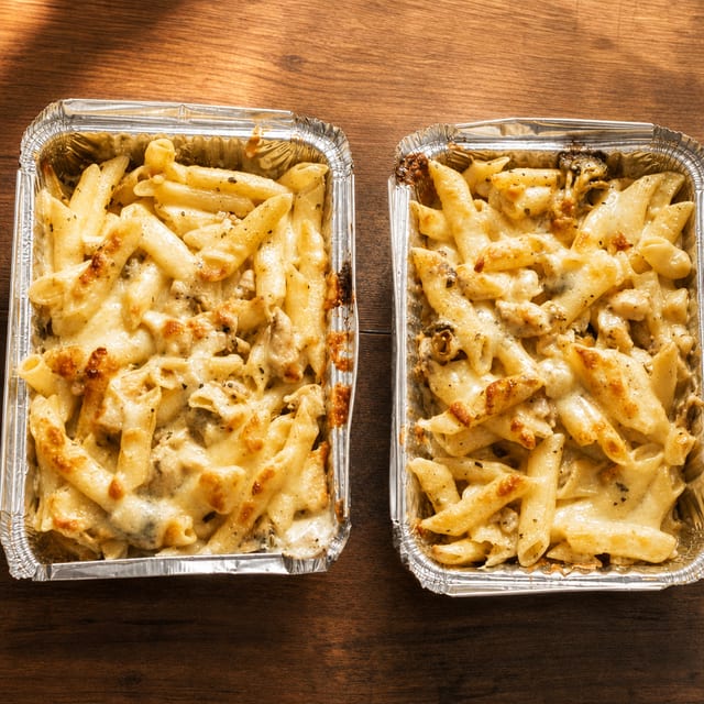 Buy 2 Chicken and Broccoli Pasta with Alfredo Sauce for 24 $.
